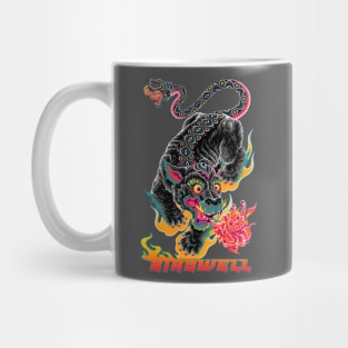 Black panther with snake tail Mug